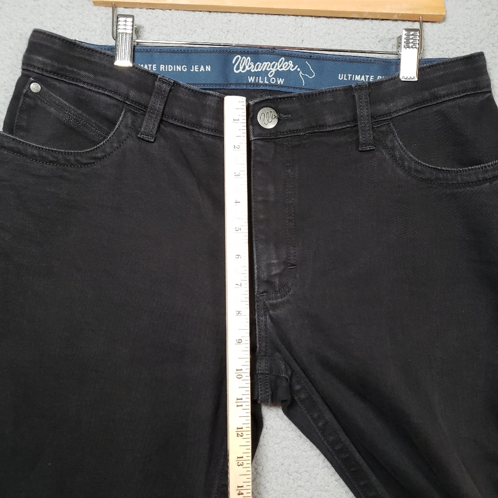 Wrangler Willow Jeans Womens Actual 34X32 Black Ultimate Riding Bootcut Cowgirl - Picture 7 of 12